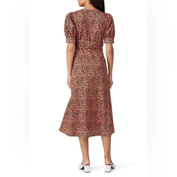 NWOT Love Whit Dotted Puff Sleeve Dress - Picture 3 of 5